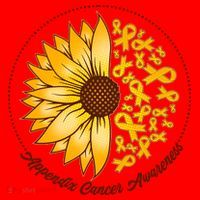 Appendix Cancer Awareness Sunflower Ribbons Santa Hat thumb 1