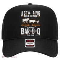 A Cow A Pig And A Chicken Walk Into A Bar B Q The End BBQ Hat thumb 0