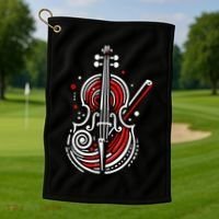 Artistic Cello Golf Towel thumb 1