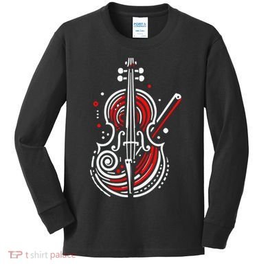Artistic Cello Kids Long Sleeve Shirt