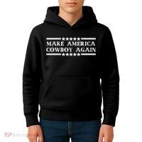 America Cowboy Again Western Rodeo Kids Hoodie thumb 4