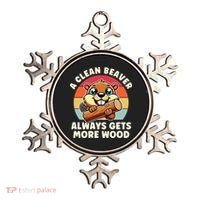A Clean Beaver Always Gets More Wood Adult Humor Ornament thumb 0