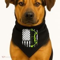 Archery Compound Bow Usa Flag Gift USA-Made Doggie Bandana thumb 1