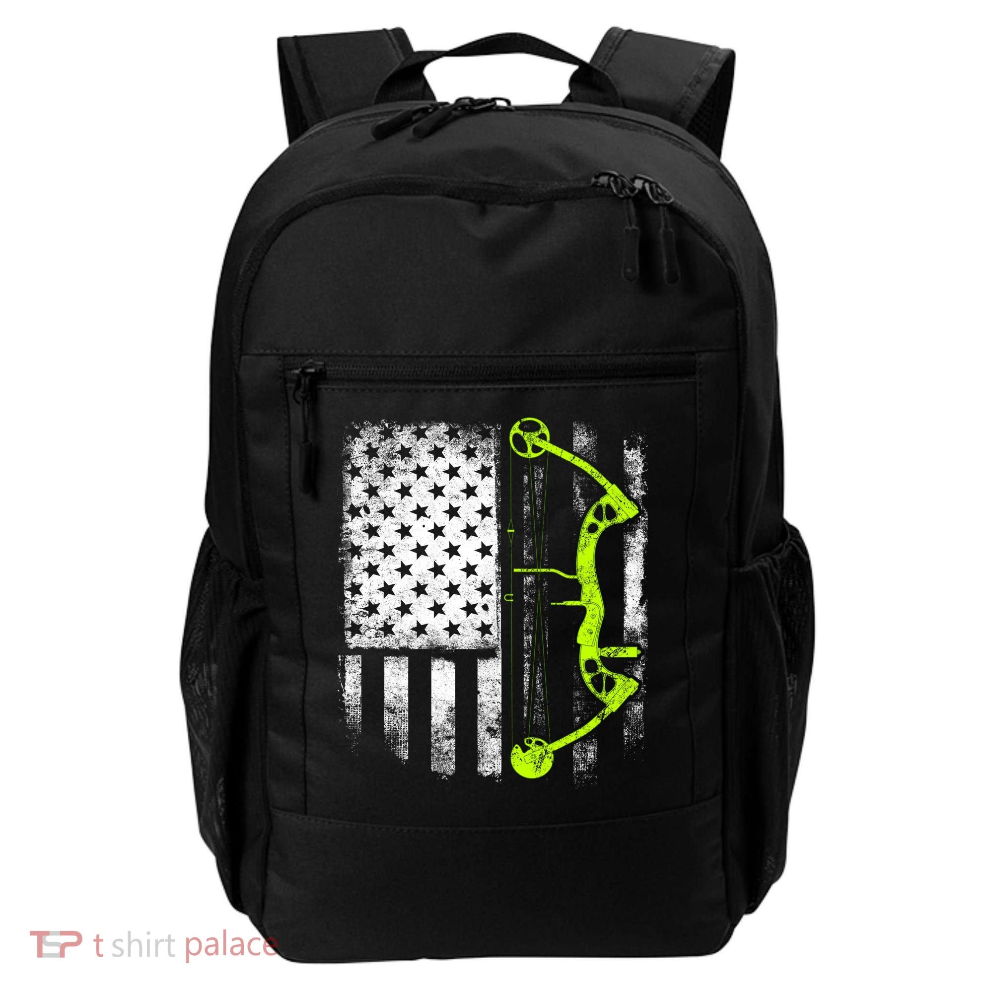 Archery Compound Bow Usa Flag Gift Backpack
