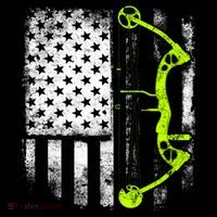 Archery Compound Bow Usa Flag Gift Ornament thumb 1