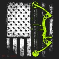 Archery Compound Bow Usa Flag Gift Golf Towel thumb 3