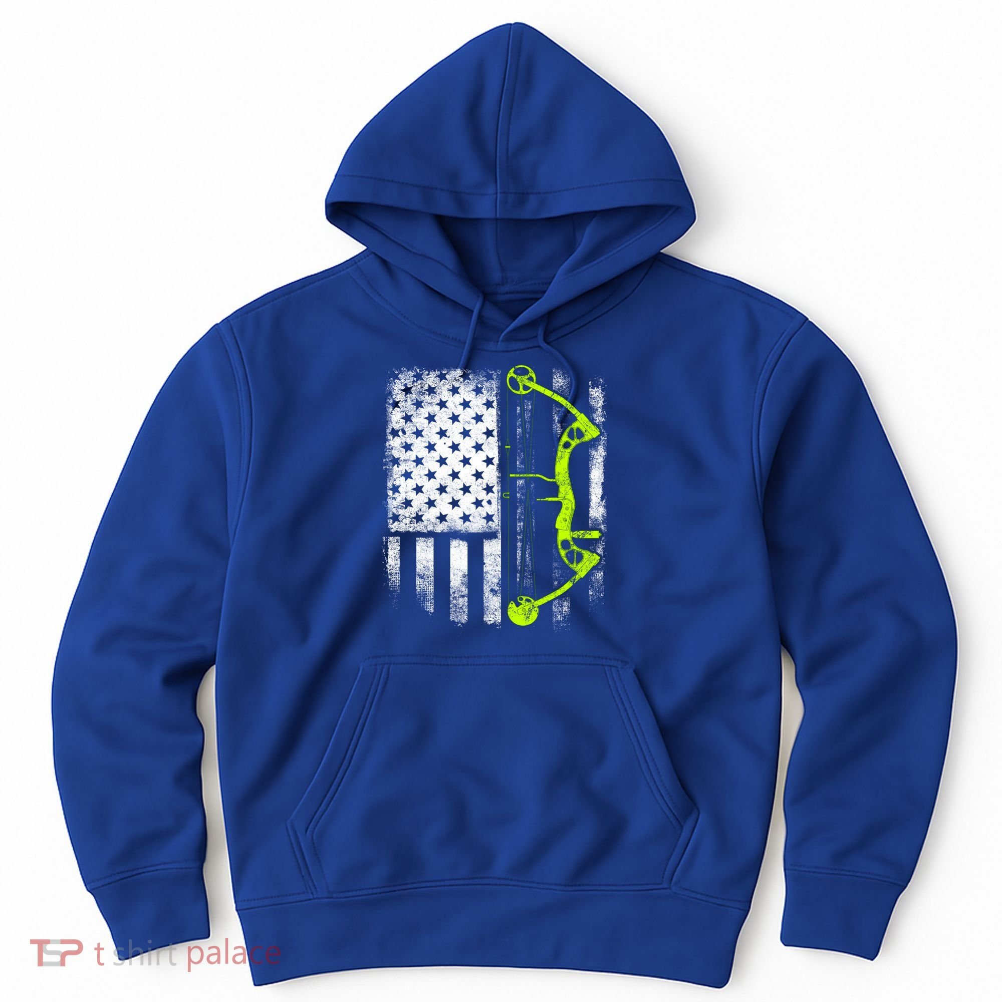 Archery Compound Bow Usa Flag Gift Hoodie