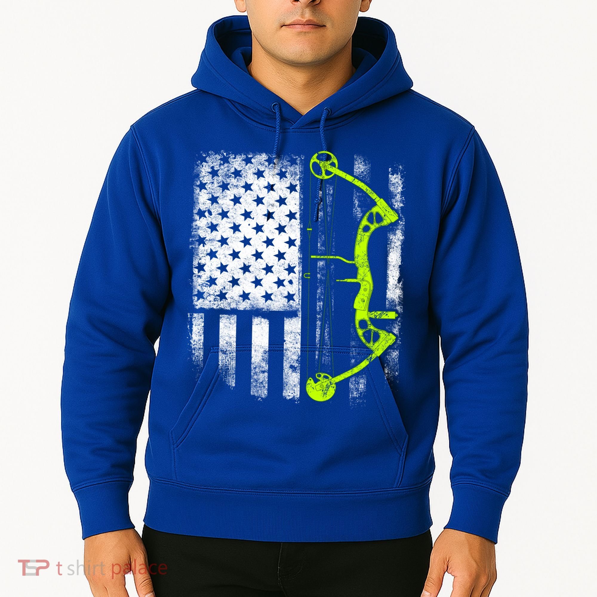 Archery Compound Bow Usa Flag Gift Hoodie