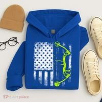 Archery Compound Bow Usa Flag Gift Hoodie thumb 4