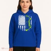 Archery Compound Bow Usa Flag Gift Hoodie thumb 5
