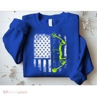 Archery Compound Bow Usa Flag Gift Sweatshirt thumb 2