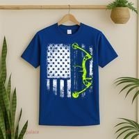 Archery Compound Bow Usa Flag Gift T-Shirt thumb 2