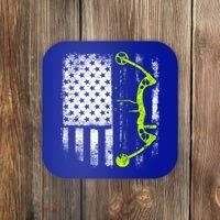 Archery Compound Bow Usa Flag Gift Coaster thumb 0