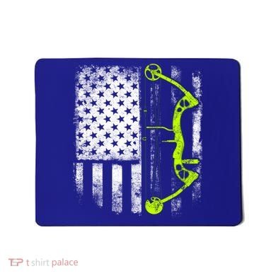 Archery Compound Bow Usa Flag Gift Mousepad