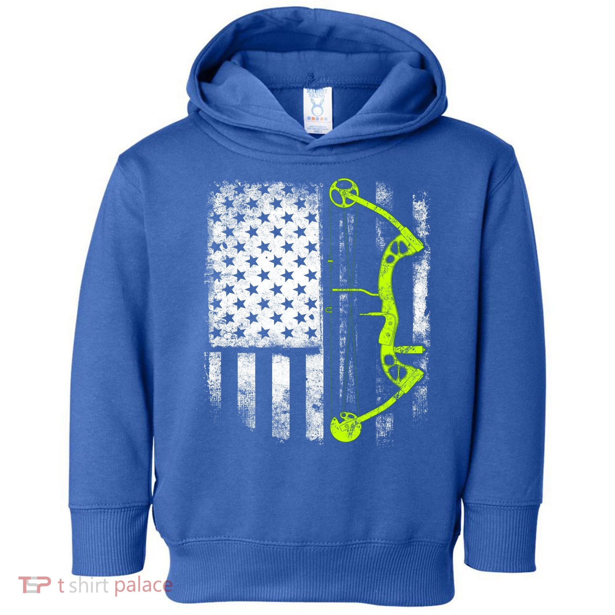 Archery Compound Bow Usa Flag Gift Toddler Hoodie