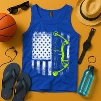 Archery Compound Bow Usa Flag Gift Tank Top thumb 4