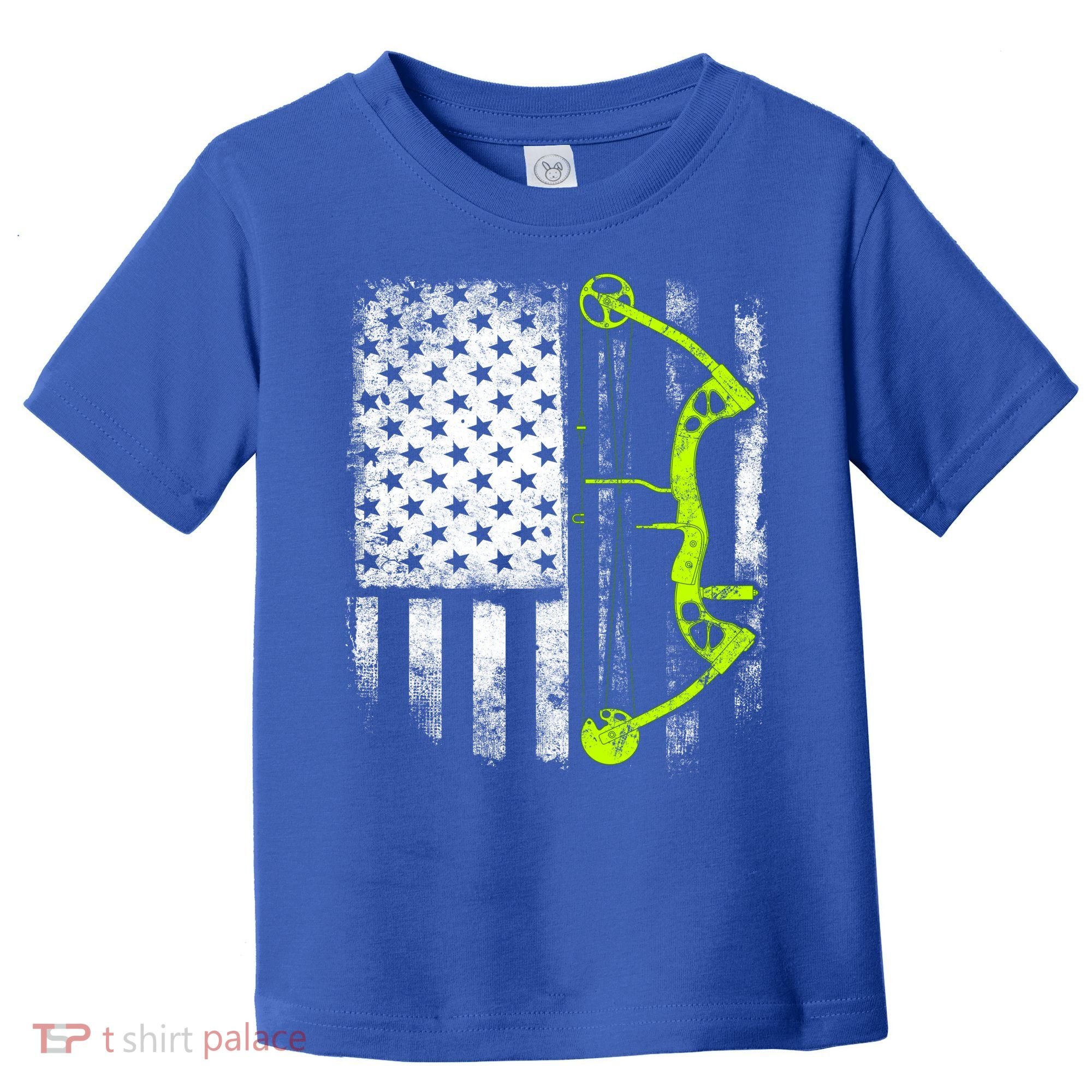 Archery Compound Bow Usa Flag Gift Toddler T-Shirt
