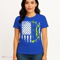 Archery Compound Bow Usa Flag Gift Women's T-Shirt thumb 4