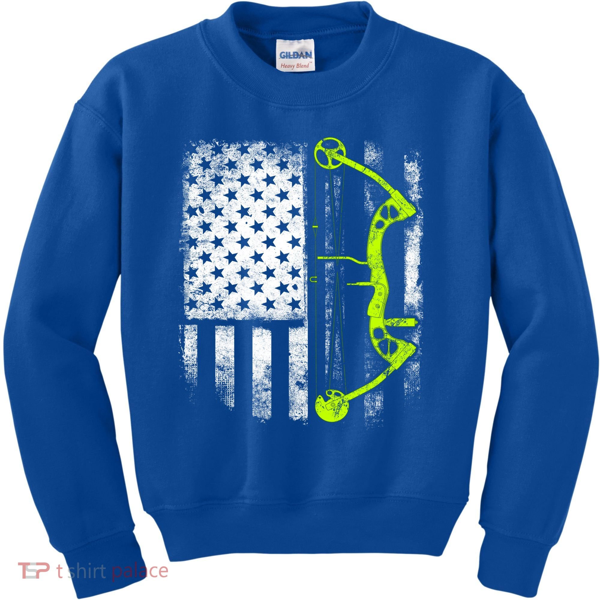 Archery Compound Bow Usa Flag Gift Kids Sweatshirt