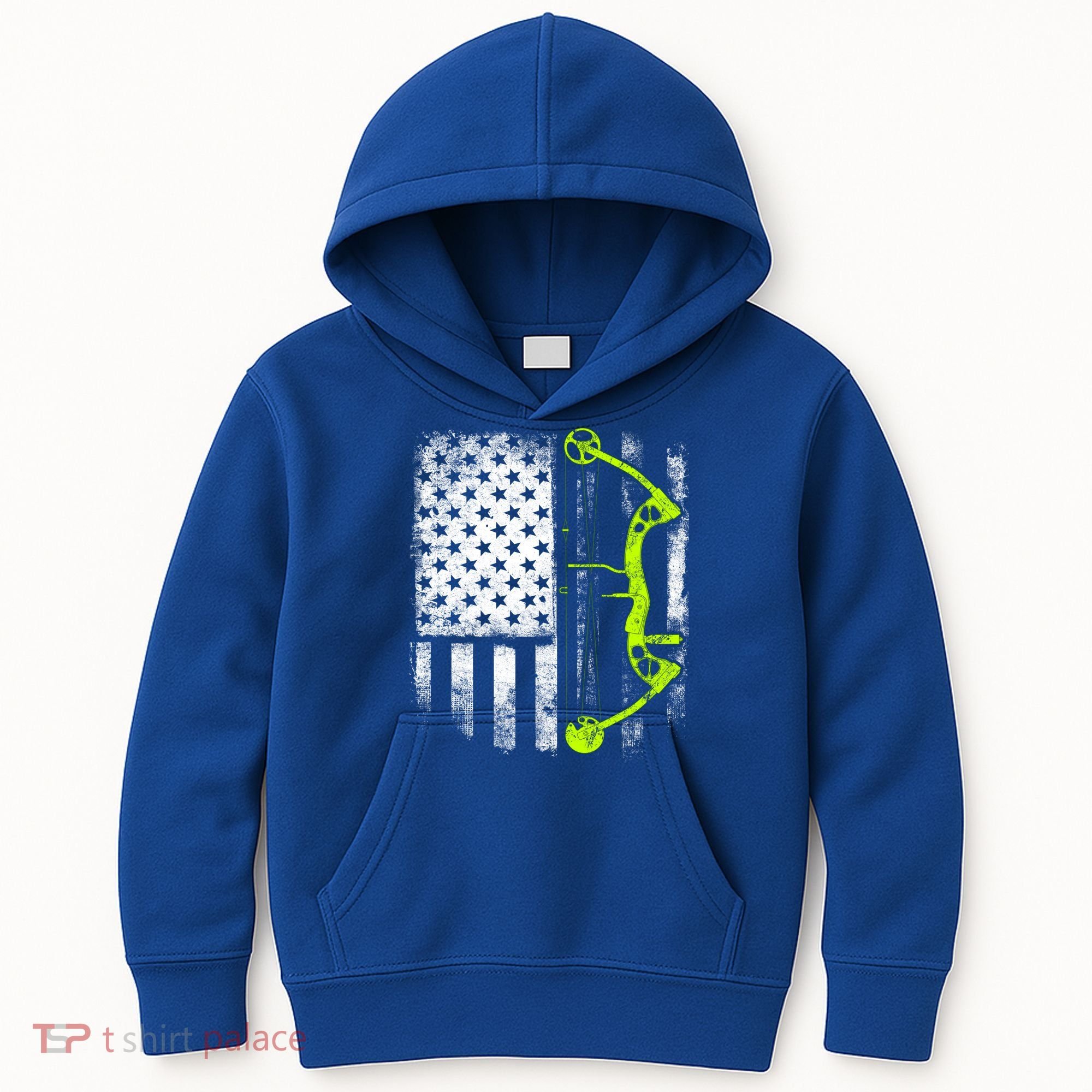 Archery Compound Bow Usa Flag Gift Kids Hoodie