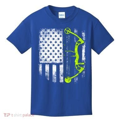 Archery Compound Bow Usa Flag Gift Kids T-Shirt