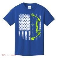 Archery Compound Bow Usa Flag Gift Kids T-Shirt thumb 0