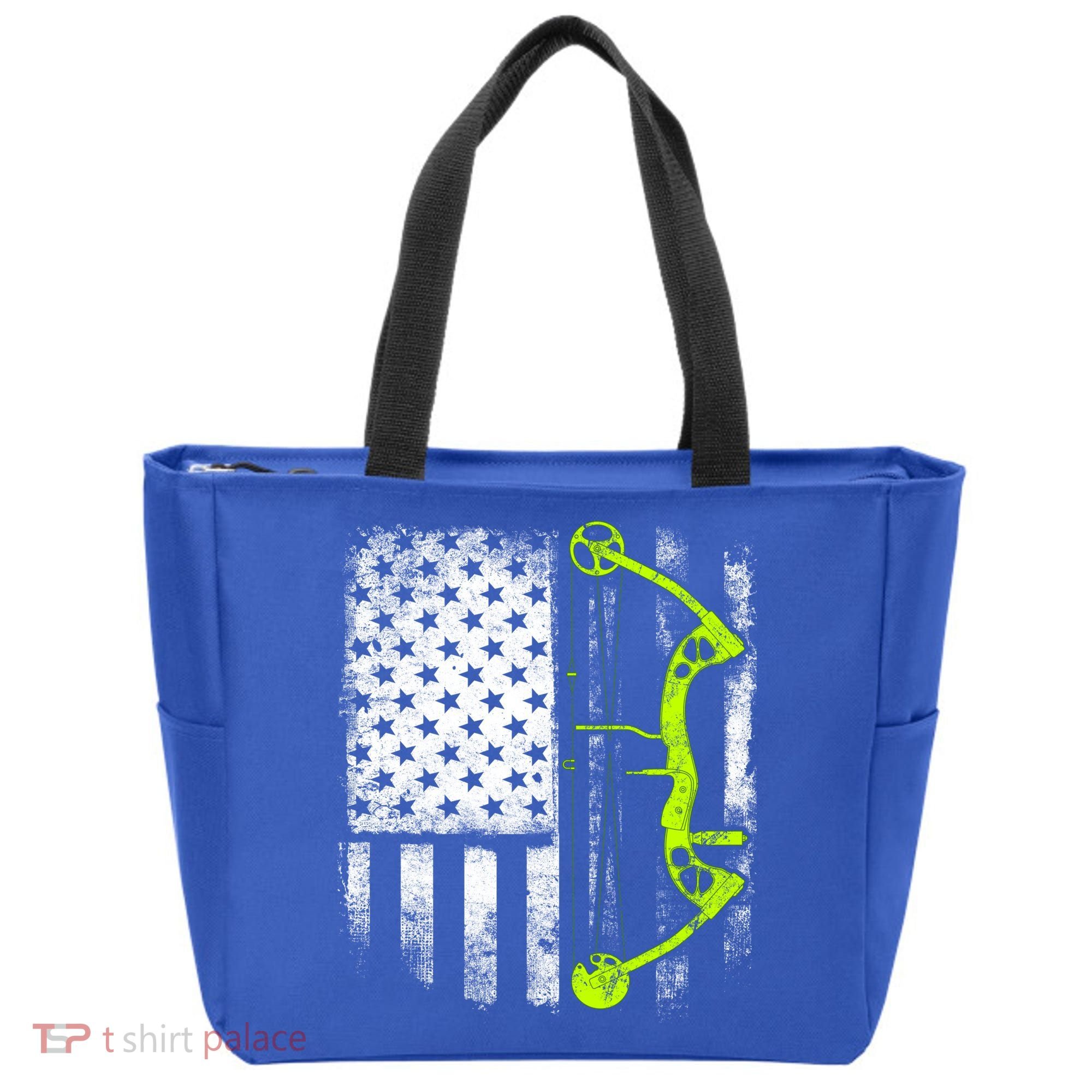 Archery Compound Bow Usa Flag Gift Tote Bag