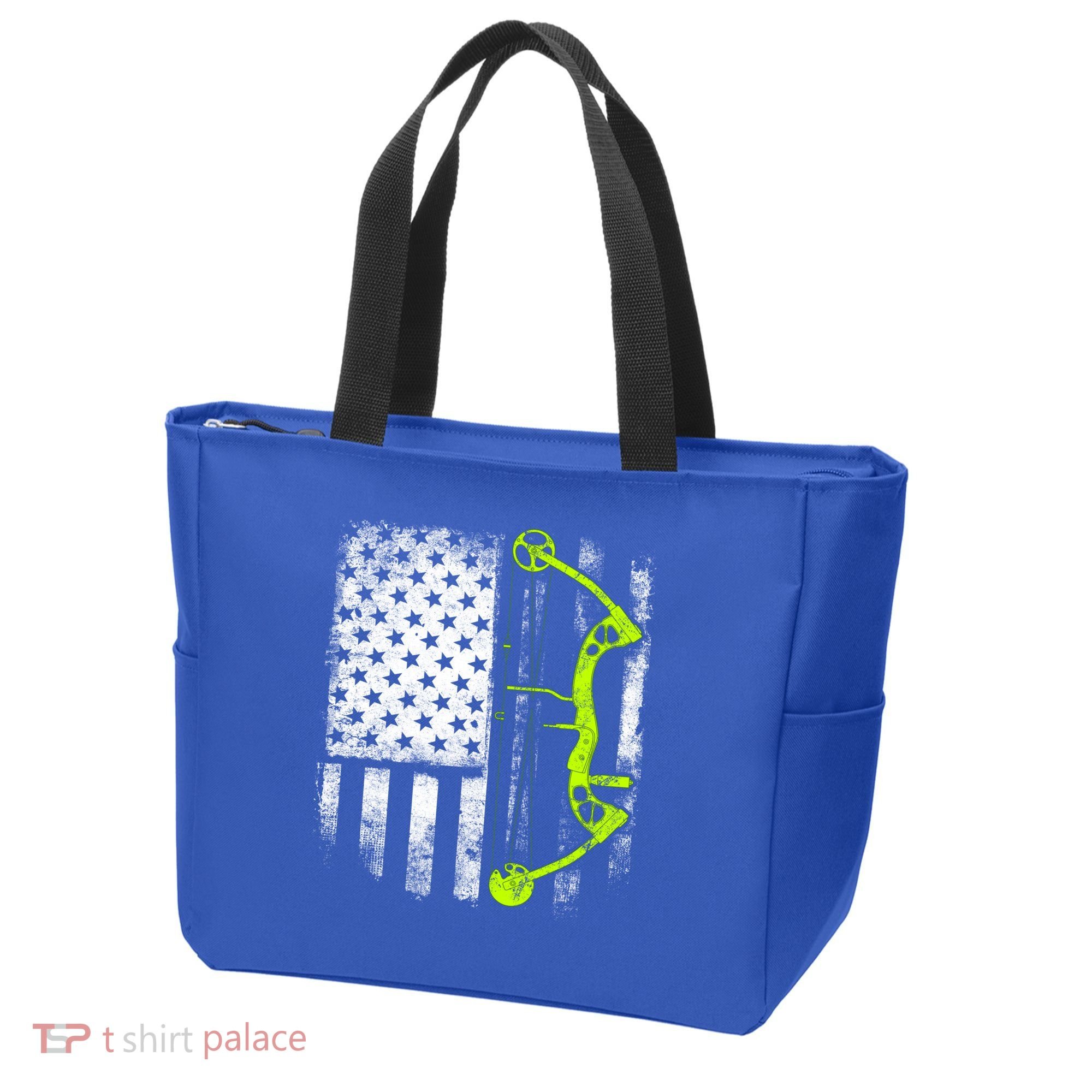 Archery Compound Bow Usa Flag Gift Tote Bag