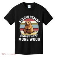 A Clean Beaver Always Gets More Wood Kids T-Shirt thumb 0