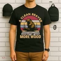 A Clean Beaver Always Gets More Wood Vintage T-Shirt thumb 6