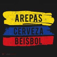 Arepas Cerveza Beisbol Funny Gift For Venezuela Baseball Fan Long Sleeve Shirt thumb 2