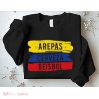 Arepas Cerveza Beisbol Funny Gift For Venezuela Baseball Fan Sweatshirt thumb 2