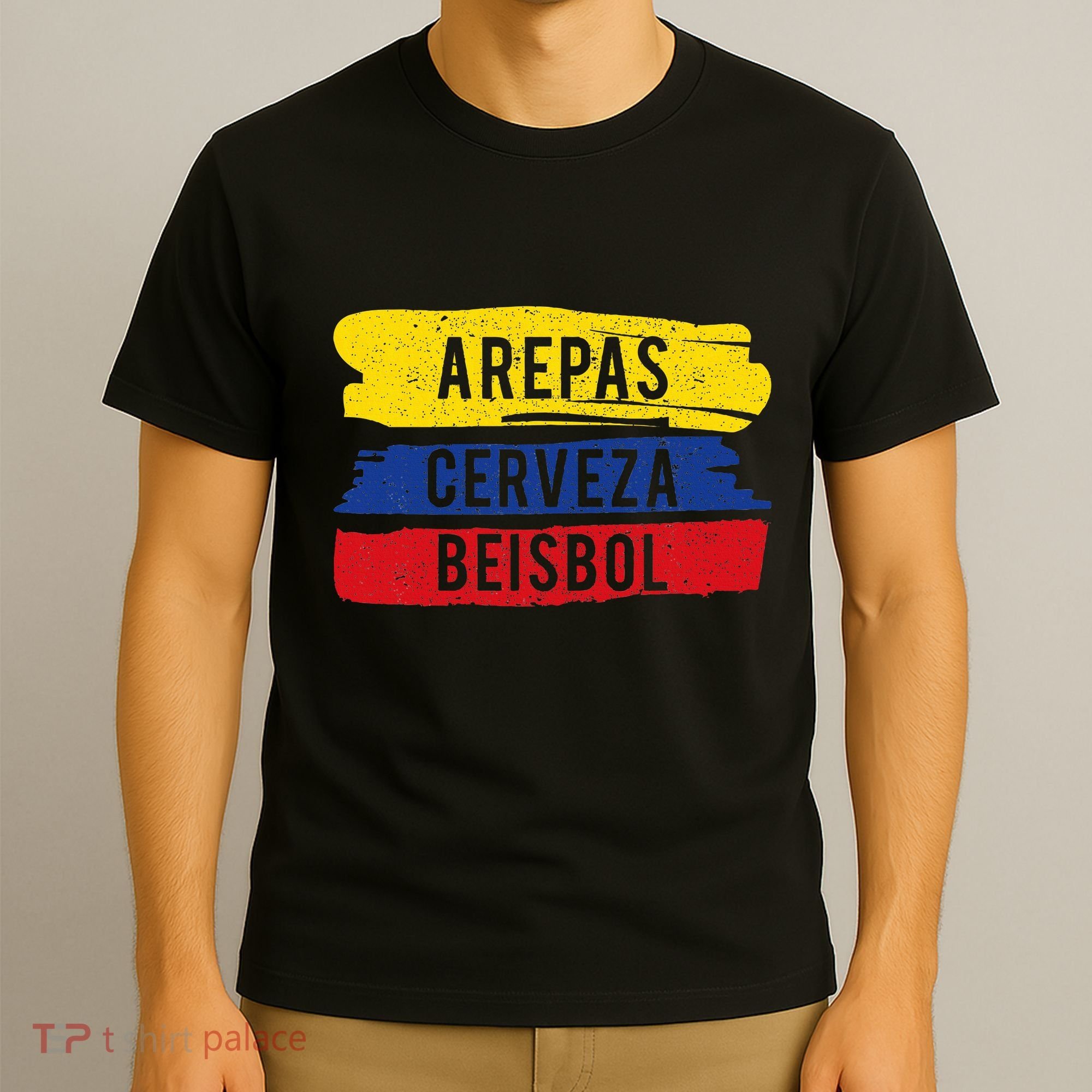 Arepas Cerveza Beisbol Funny Gift For Venezuela Baseball Fan T-Shirt