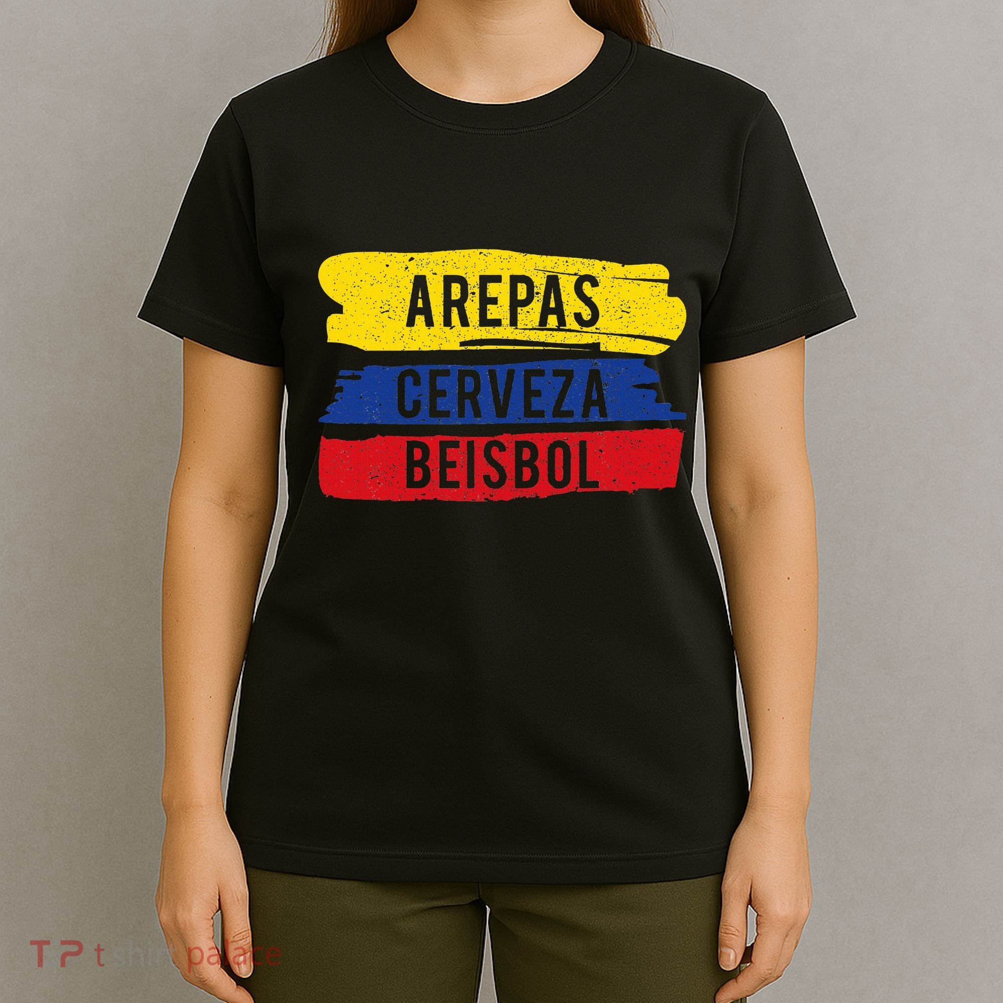 Arepas Cerveza Beisbol Funny Gift For Venezuela Baseball Fan T-Shirt