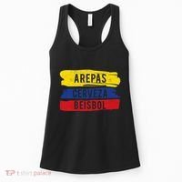 Arepas Cerveza Beisbol Funny Gift For Venezuela Baseball Fan Women's Tank Top thumb 0