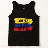 Arepas Cerveza Beisbol Funny Gift For Venezuela Baseball Fan Tank Top thumb 2