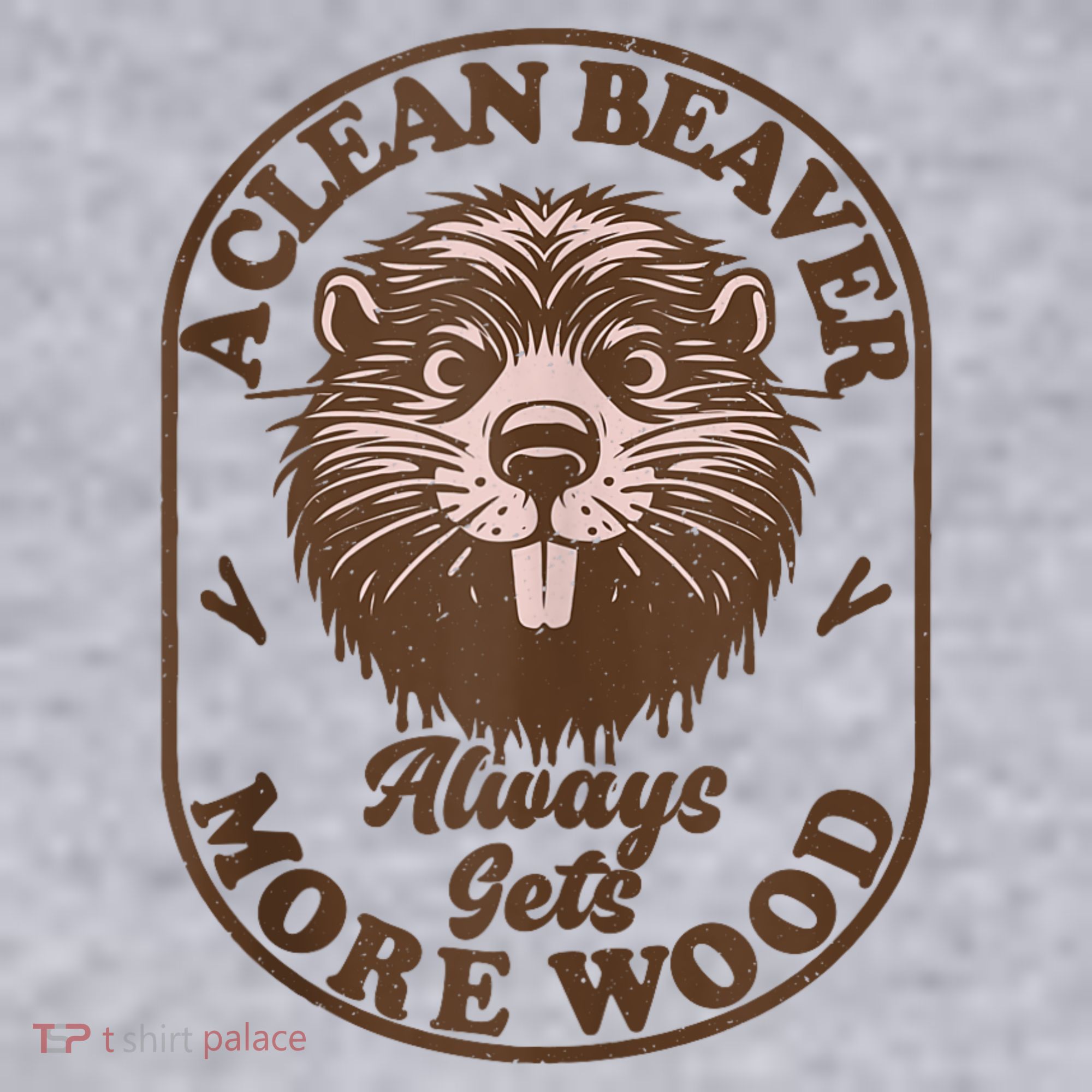 A Clean Beaver Always Gets More Wood Graphic Funny Raunchy Women's Racerback Cropped Tank