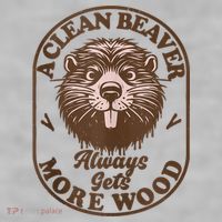 A Clean Beaver Always Gets More Wood Graphic Funny Raunchy Ladies PosiCharge Tri-Blend Wicking Tank thumb 2