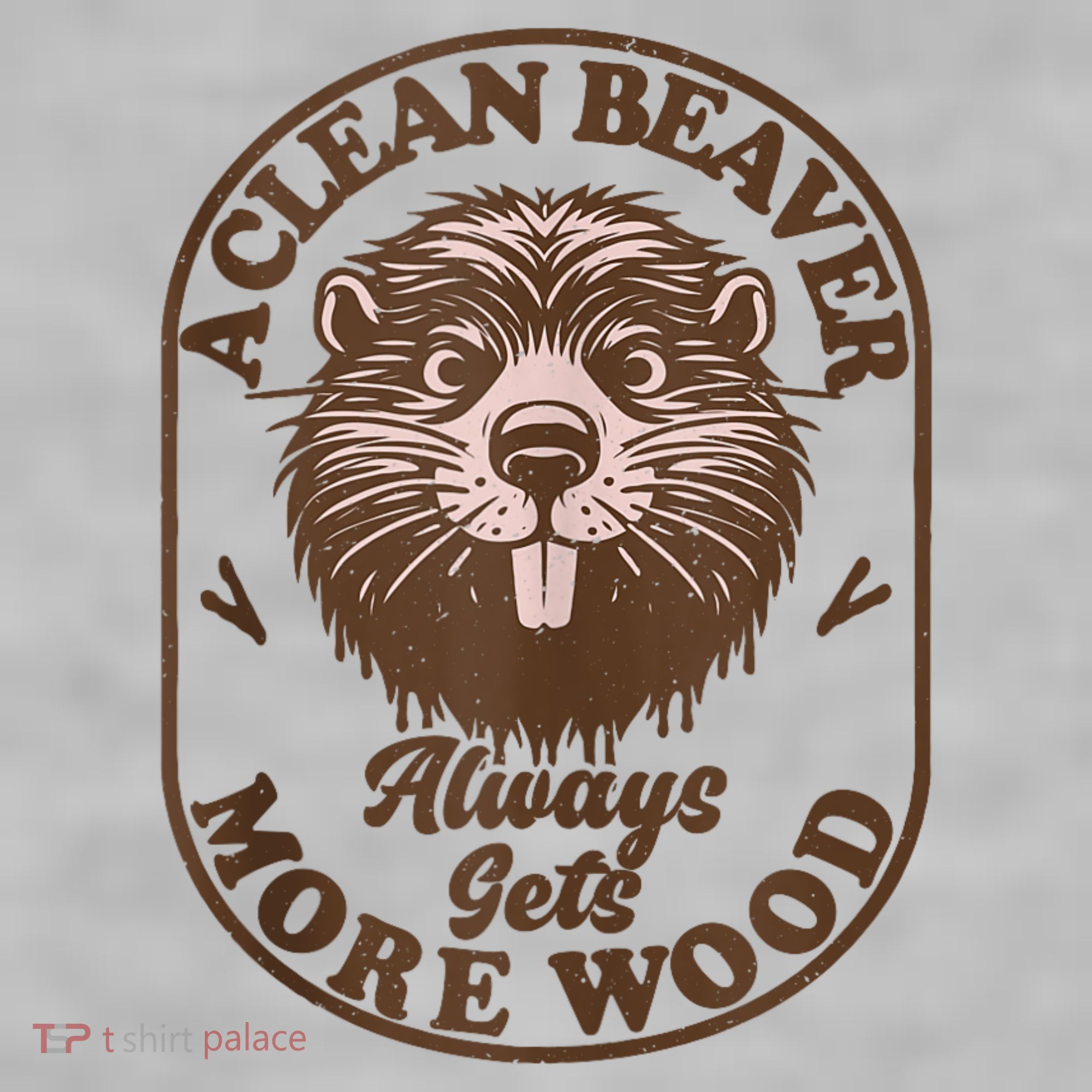 A Clean Beaver Always Gets More Wood Graphic Funny Raunchy Ladies PosiCharge Tri-Blend Wicking Tank