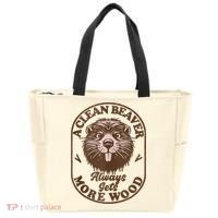 A Clean Beaver Always Gets More Wood Graphic Funny Raunchy Tote Bag thumb 0