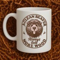 A Clean Beaver Always Gets More Wood Graphic Funny Raunchy Coffee Mug thumb 2