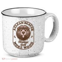 A Clean Beaver Always Gets More Wood Graphic Funny Raunchy 15oz Campfire Ceramic Mug thumb 0