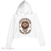 A Clean Beaver Always Gets More Wood Graphic Funny Raunchy Crop Fleece Hoodie thumb 0