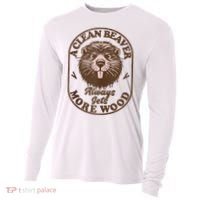 A Clean Beaver Always Gets More Wood Graphic Funny Raunchy Cooling Performance Long Sleeve Crew thumb 0