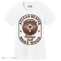 A Clean Beaver Always Gets More Wood Graphic Funny Raunchy Women's Cooling Performance Crew T-Shirt thumb 0