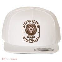 A Clean Beaver Always Gets More Wood Graphic Funny Raunchy Wool Snapback Cap thumb 0