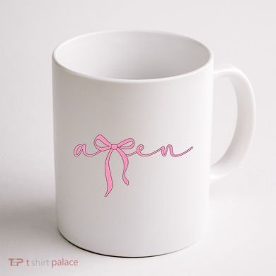 Amen Coquette Bow Coffee Mug back