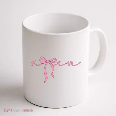 Amen Coquette Bow Coffee Mug back