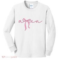 Amen Coquette Bow Kids Long Sleeve Shirt thumb 0