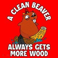 A Clean Beaver Always Gets More Wood Santa Hat thumb 1